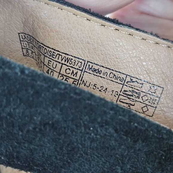 Vionic Lacey Tortoise Heeled Boot Womens 8.5 Black Suede Ankle Open Slingback - Picture 4 of 7